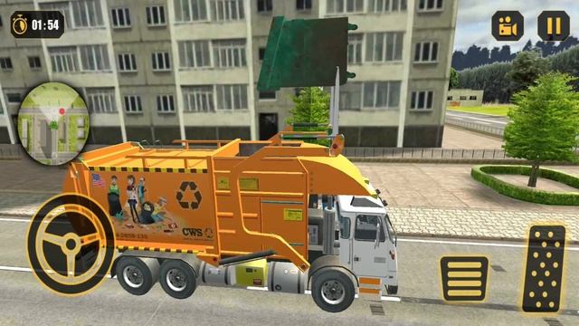 Garbage truck driving game, garbage removal and sorting Simulator games | Android Gameplay смотреть онлайн