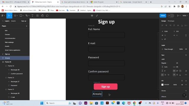 Daily UI Design challenge / Day 01 / Signup page #figmatutorial #figma #figmadesign смотреть онлайн