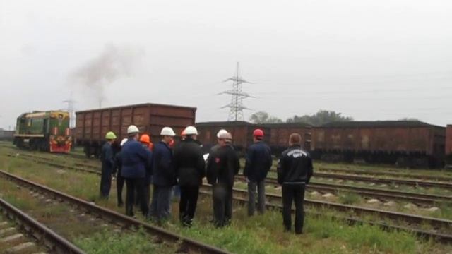 Краш-тест вагонов на Запорожстали. смотреть онлайн