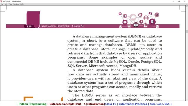 Database Concepts | Part - 1 | Class 11 | Informatics Practices | Subject Code. 065 смотреть онлайн