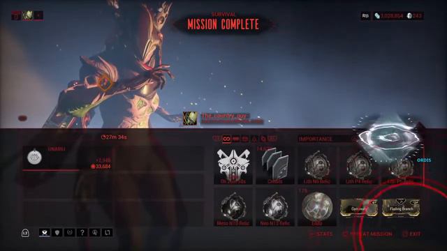 WARFRAME 1 HOUR SURVIVAL WITH WISP AN OPTICOR VANDAL смотреть онлайн