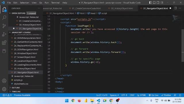 Javascript - Builtin Objects - Window, History, Navigator, Timers - setTimeout, setInterval смотреть онлайн