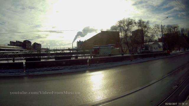 Трамвай 46 метро Бульвар Рокоссовского - метро Пролетарская // 2017 смотреть онлайн