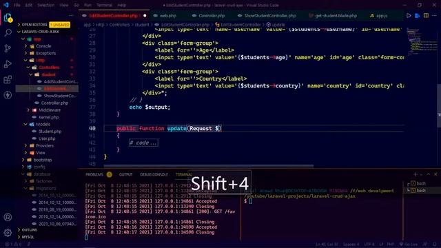 How to edit and update data in laravel with ajax || Laravel with ajax #laravel смотреть онлайн