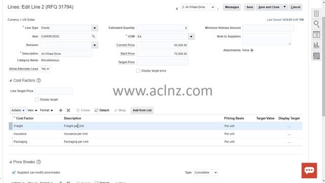 How to use Cost Factor list on RFQ in Oracle Fusion Sourcing Cloud (On Release 21) смотреть онлайн