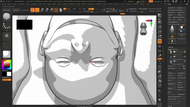 Dough INKTOBER 2023 D-4 3D To 2D Zbrush Sculpting