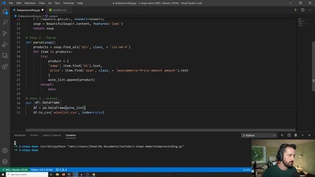 A Better Web Scraper - 3 Steps Demo Python Web Scraping смотреть онлайн