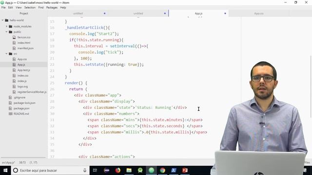 MOOC ReactJS & Angular - Module 7 - 3.3. Developing a Chronometer with React (Part 3) смотреть онлайн