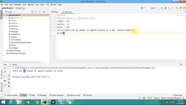 # 38 STRING FORMATTING IN PYTHON смотреть онлайн