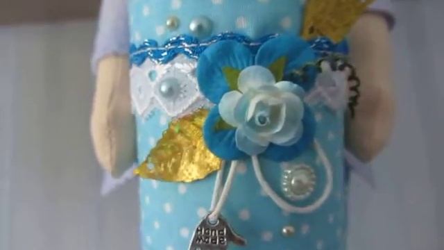 Хранительница ватных палочек и дисков - кукла Тильда смотреть онлайн