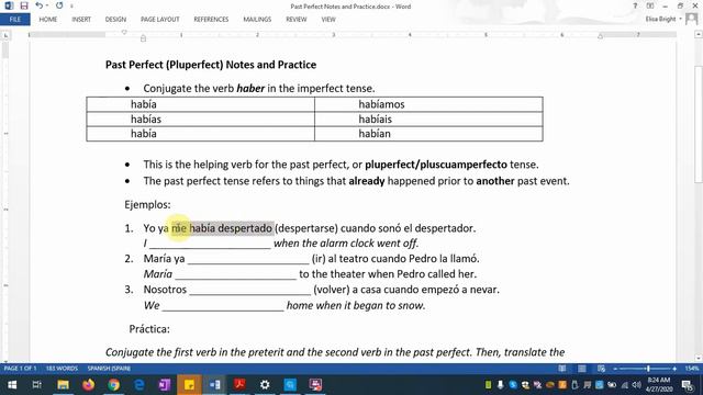 Past Perfect Notes and Practice смотреть онлайн