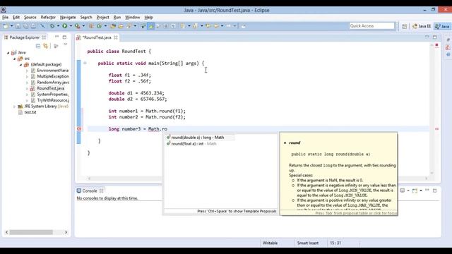 How to round float and double values to integers in Java ? смотреть онлайн