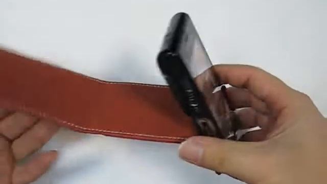 PDair Leather Case for Sony Ericsson Satio U1 - Flip Type Red
