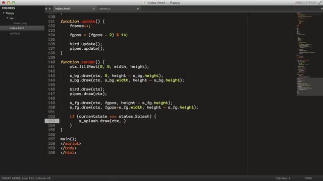 Flappy Bird #1 - HTML5 Game Programming Tutorial [javascript] смотреть онлайн