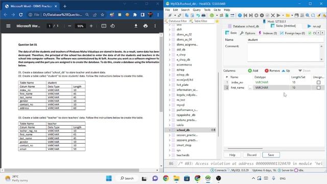 Data Base Task 01 | Create a Table | 1st Year | Java Institute смотреть онлайн