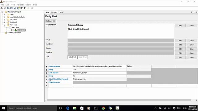 Robot Framework Selenium2Library Alert Should Be Present смотреть онлайн