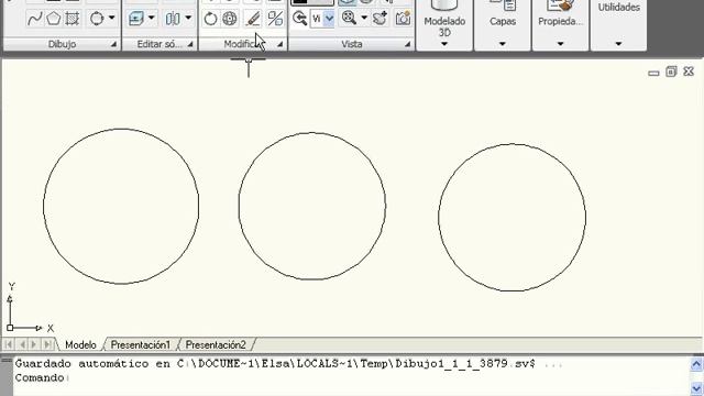Dibujar círculos y eliminar objetos en AutoCAD 2009 смотреть онлайн