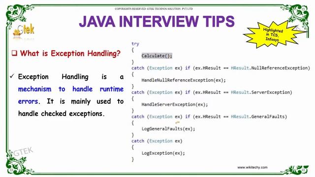 what is exception handling in java | java interview questions and answers | wikitechy.com смотреть онлайн