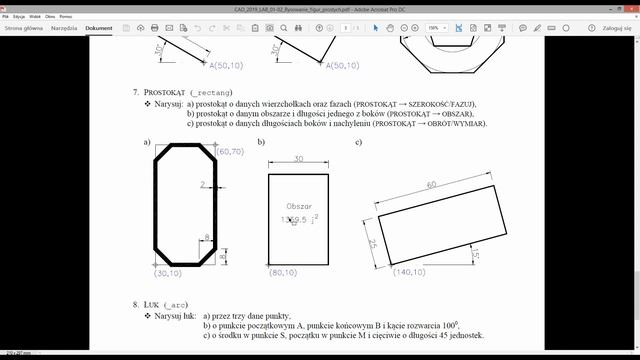 AutoCAD 2020 - Laboratorium 2 - Narzędzia rysunkowe смотреть онлайн