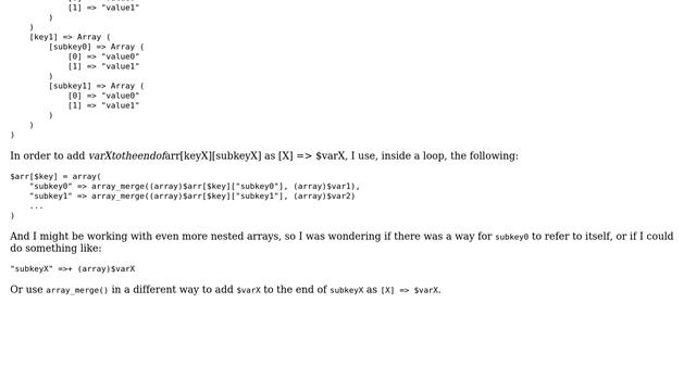 Code Review: Referring to nested arrays and array_merge (php) смотреть онлайн