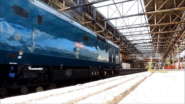 BR 50007 'Hercules' on 0Z50/0Z51 hauling Broken 47727 back to Washwood Heath at Crewe 27/7/2014 смотреть онлайн