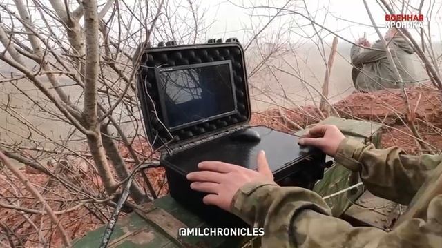 Кадры испытания пульта дистанционного управления для использования вместе с ПТРК «Фагот», «Конкурс»