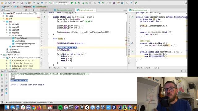 DHBW Java Vorlesung TINF19 - Kapitel 5 - Video 3 - Enums смотреть онлайн