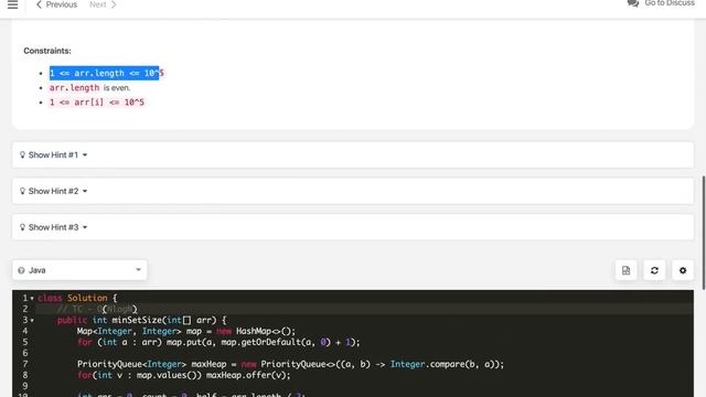 Reduce Array Size to The Half | Leetcode 1338 | Array | Heap PriorityQueue | Bucket Sort смотреть онлайн