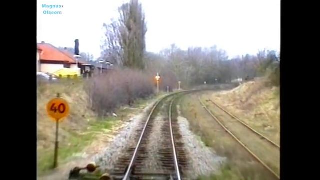 Sweden. RONNEBY - KRISTIANSTAD (1999) Train Driver's Cab View from Y2 1369 смотреть онлайн