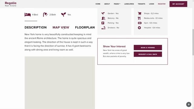 Regalia Real Estate Ajax Website Template смотреть онлайн