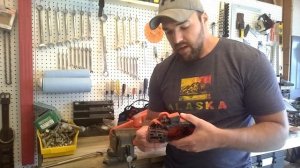 How to tighten chain on Husqvarna 235 e-series chainsaw