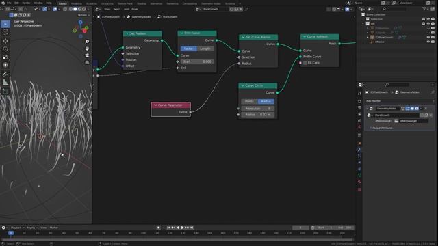 Blender Geometry Nodes 3.0 - Plant Growth with Fields смотреть онлайн