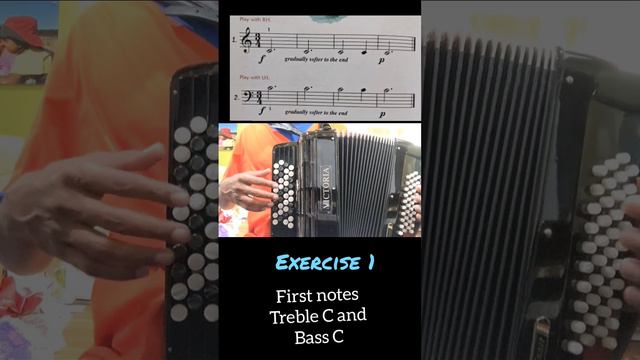 Exercise 1 - free bass button accordion using piano method book. смотреть онлайн