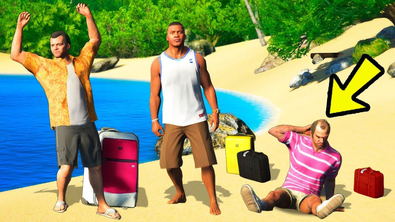 GTA 5 - МАЙКЛ ТРЕВОР и ФРАНКЛИН ОТПРАВИЛИСЬ в ПУТЕШЕСТВИЕ на ОСТРОВ!