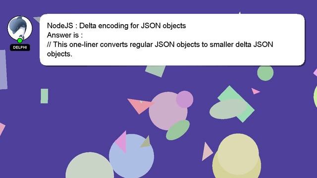 NodeJS : Delta encoding for JSON objects смотреть онлайн