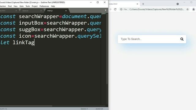 Search Bar with auto - complete Search Suggestion using HTML CSS JavaScript смотреть онлайн