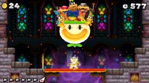 New Super Mario Bros 2 - All Castle Bosses with White Tanooki Mario