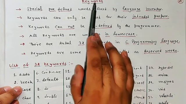 #4 Tokens | Types of Tokens | Keywords | Identifiers (with Notes) | C Programming | C Language смотреть онлайн