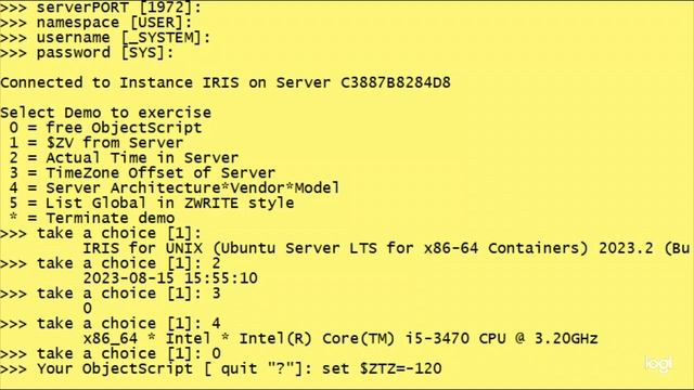 Python client using IRIS NativeAPI CommandLine Extension смотреть онлайн