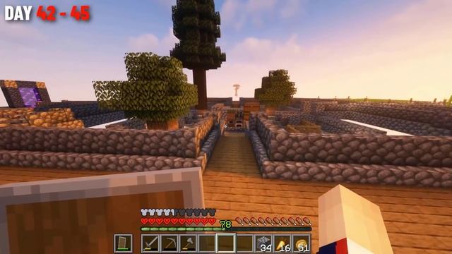 100 Hari Minecraft Hardcore Tapi di Pulau Melayang смотреть онлайн
