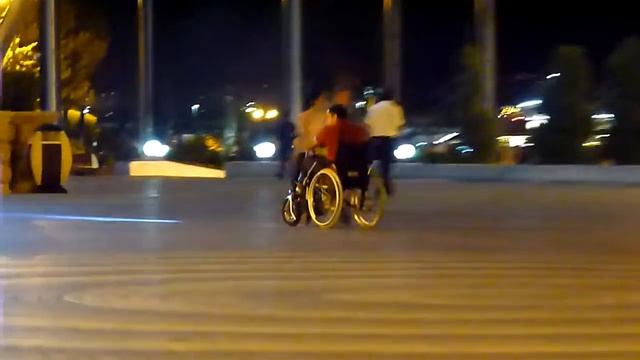 Test drive of the new electric power add-on for wheelchair смотреть онлайн