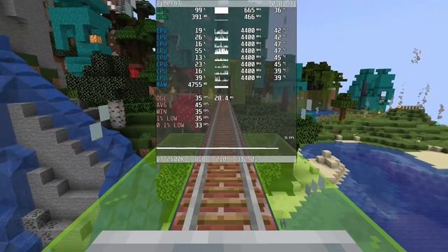 Core i7 2600K + GeForce GT 210 = MINECRAFT [1080p Low] смотреть онлайн