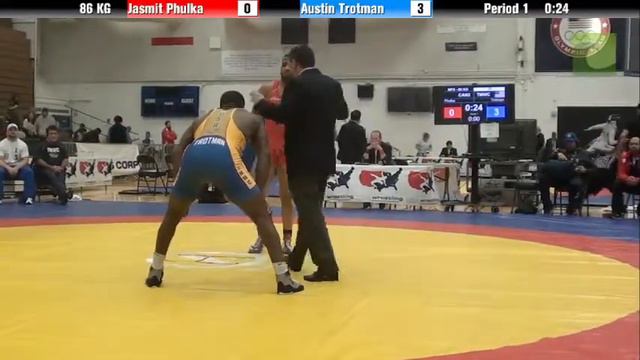 86 KG R16 - Jasmit Phulka (Burnaby WC) vs. Austin Trotman (TMWC) смотреть онлайн