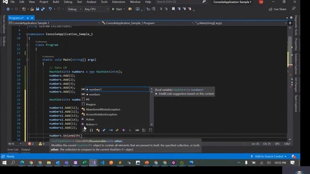 C# Hands On - HashSet смотреть онлайн