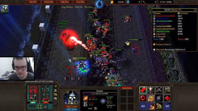 WARCRAFT 3 REFORGED: HERO LINE WARS CHAMPION É BOM DEMAIS! HLW WC3 Custom Gameplay Em Português