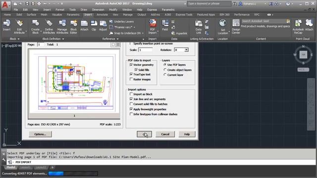 New Feature Open PDF File In AutoCAD 2017 | Tips & Trick смотреть онлайн