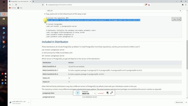 Instalación de PostgreSQL en Cetos 7/ en su versión 13/2020 смотреть онлайн