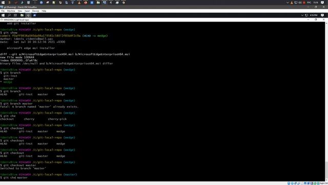 Merging | Слияние | Git | Windows | 2021 смотреть онлайн