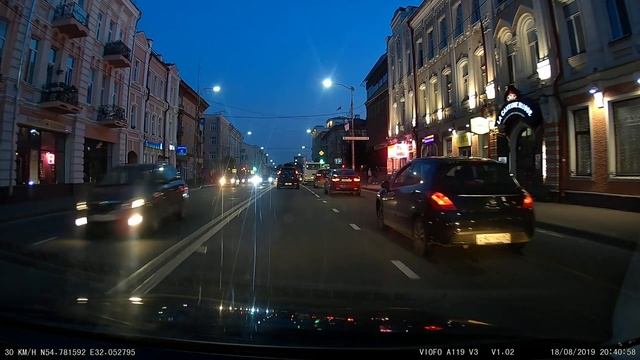 Viofo A119 V3 FW V1.02 Сумерки, вечерний Смоленск fr2 смотреть онлайн