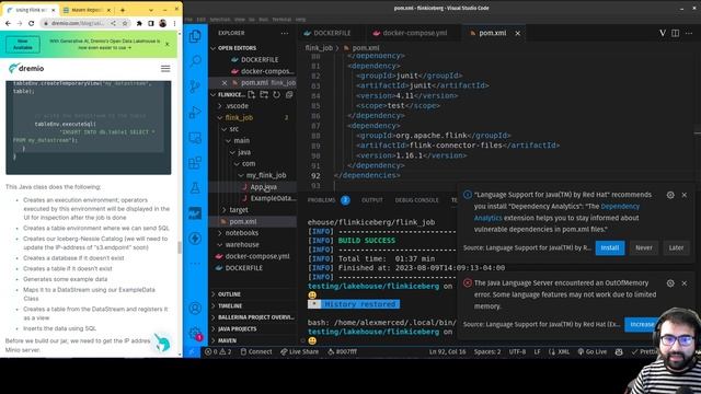 Tutorial: Ingesting Data Using Apache Flink into Apache Iceberg with a Nessie Catalog смотреть онлайн